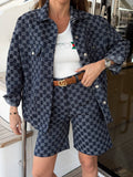 GUCCI Denim Shirt & Shorts Set